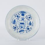 Fine Chinese Kangxi Blue & White Porcelain Dish