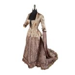 Emile Pingat Designer Lavender Dress w/ Bustle