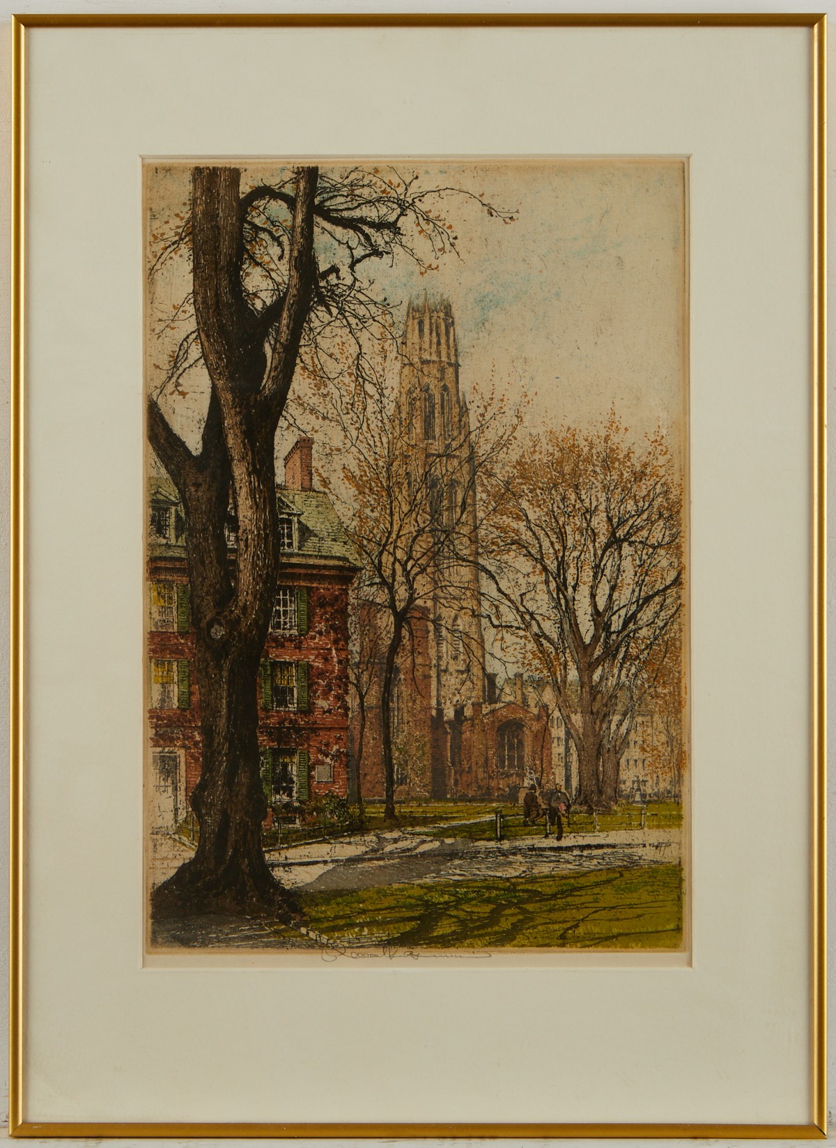 Robert Kasimir Yale Quad Etching - Image 3 of 5