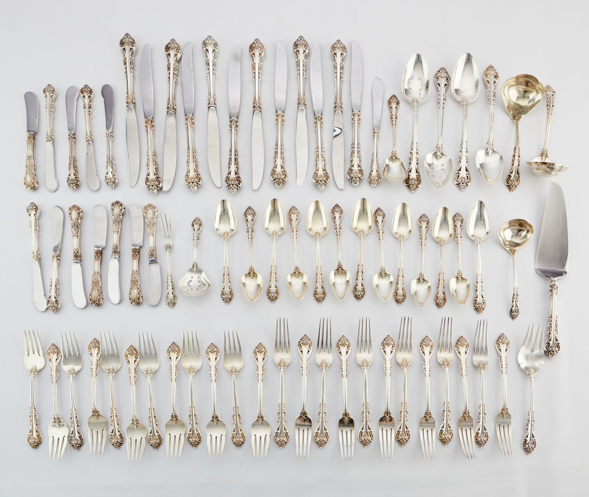 International Masterpiece Sterling Flatware 74 Pcs