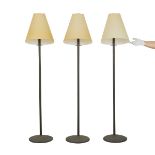 3 Leucos Floor Lamps w/ Glass Shades