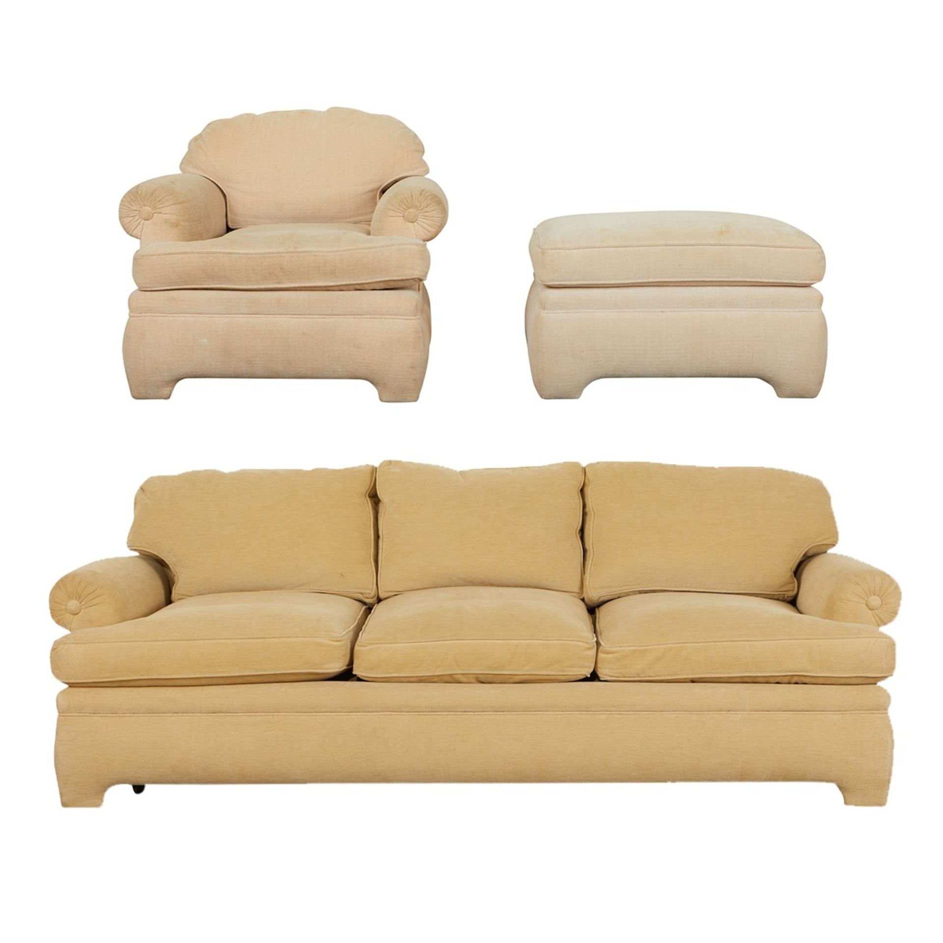 Grp: 3 Donghia Sofa, Easy Chair, and Ottoman