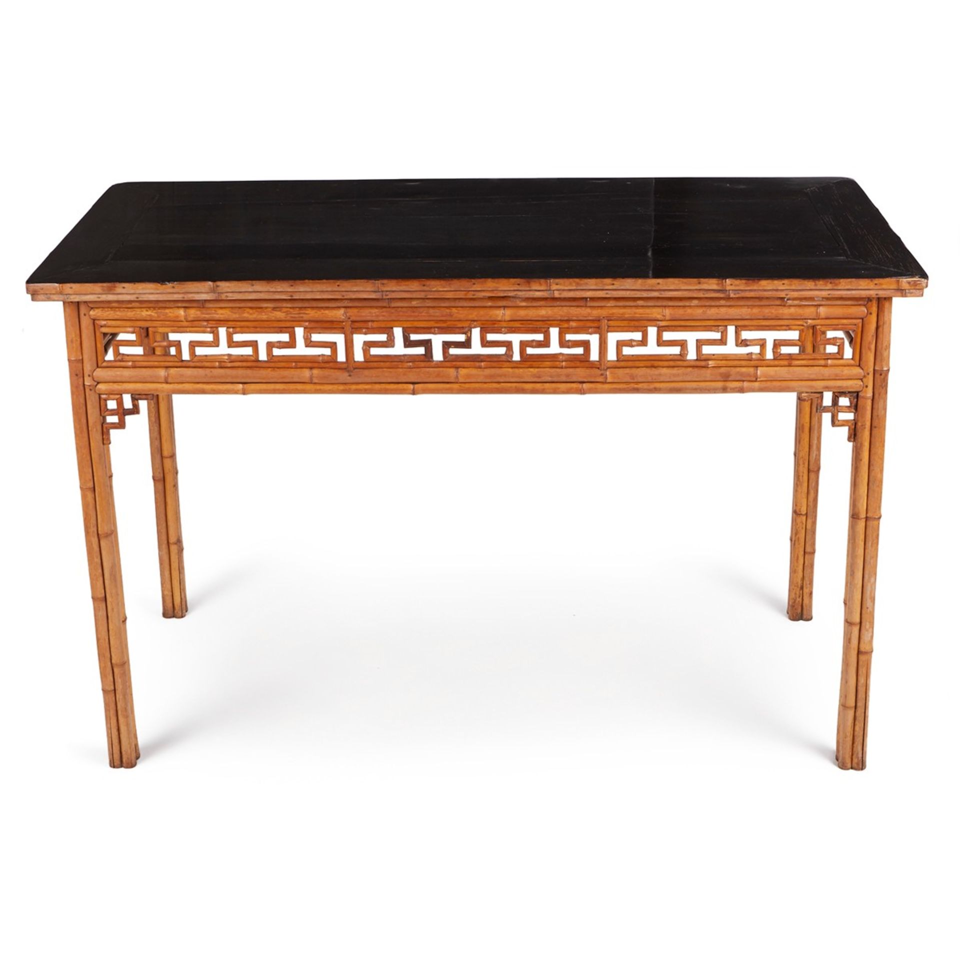 Chinese Bamboo Lacquer Rectangular Table - Image 2 of 7