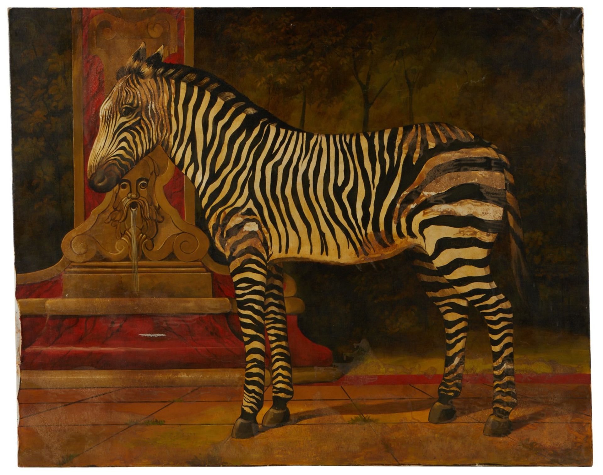 William Skilling Zebra Oil on Canvas Painting - Bild 3 aus 16
