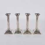 4 Gorham Sterling Silver Column Candlesticks