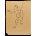 Paul Cadmus Male Nude Charcoal & Crayon on Paper