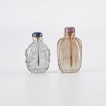 Group of 2 Chinese Rock Crystal Snuff Bottles