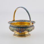 Russian Silver Enamel & Gilt Bowl 1884