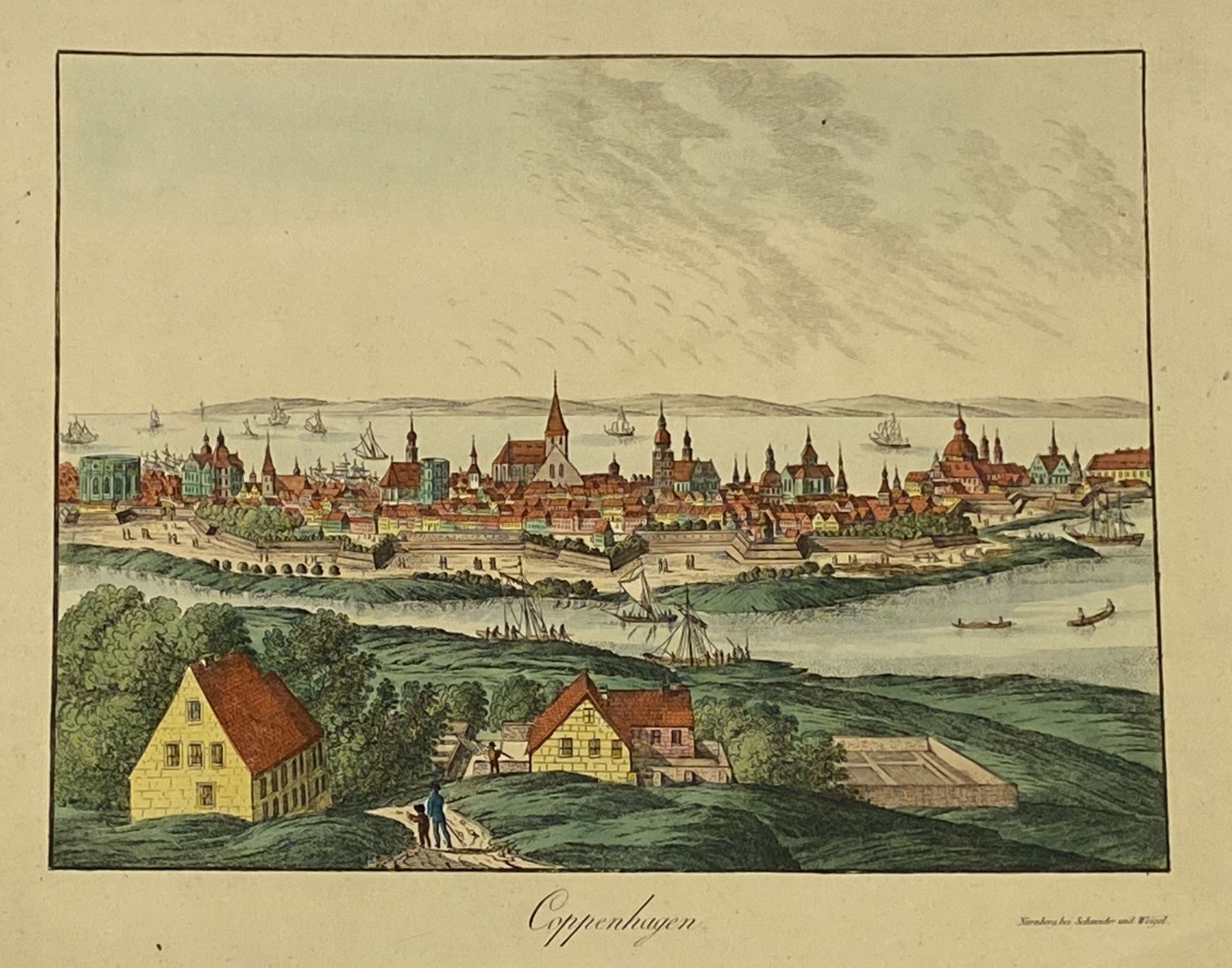 Ansicht von „Coppenhagen“ (Kopenhagen, Lithographie) - Image 3 of 4
