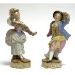 Figurenpaar Meissen: Tanzender Gärtner und tanzende Gärtnerin