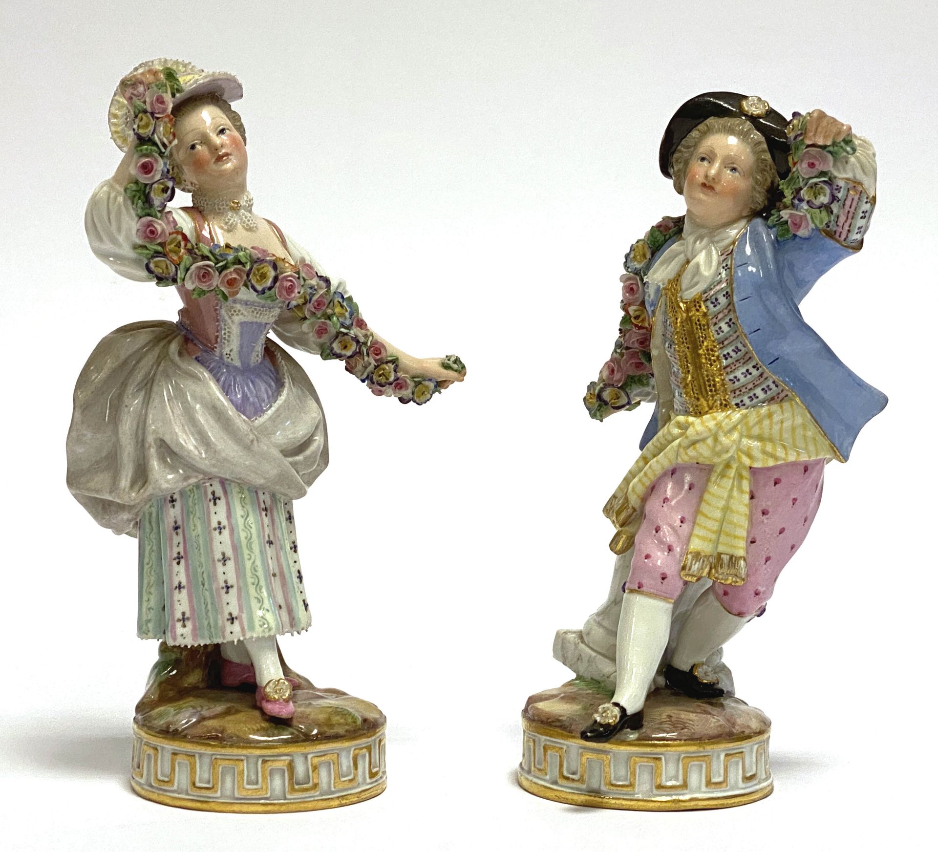 Figurenpaar   Meissen: Tanzender  Gärtner  und  tanzende   Gärtnerin