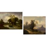 Gemäldepaar „Romantische Landschaften“