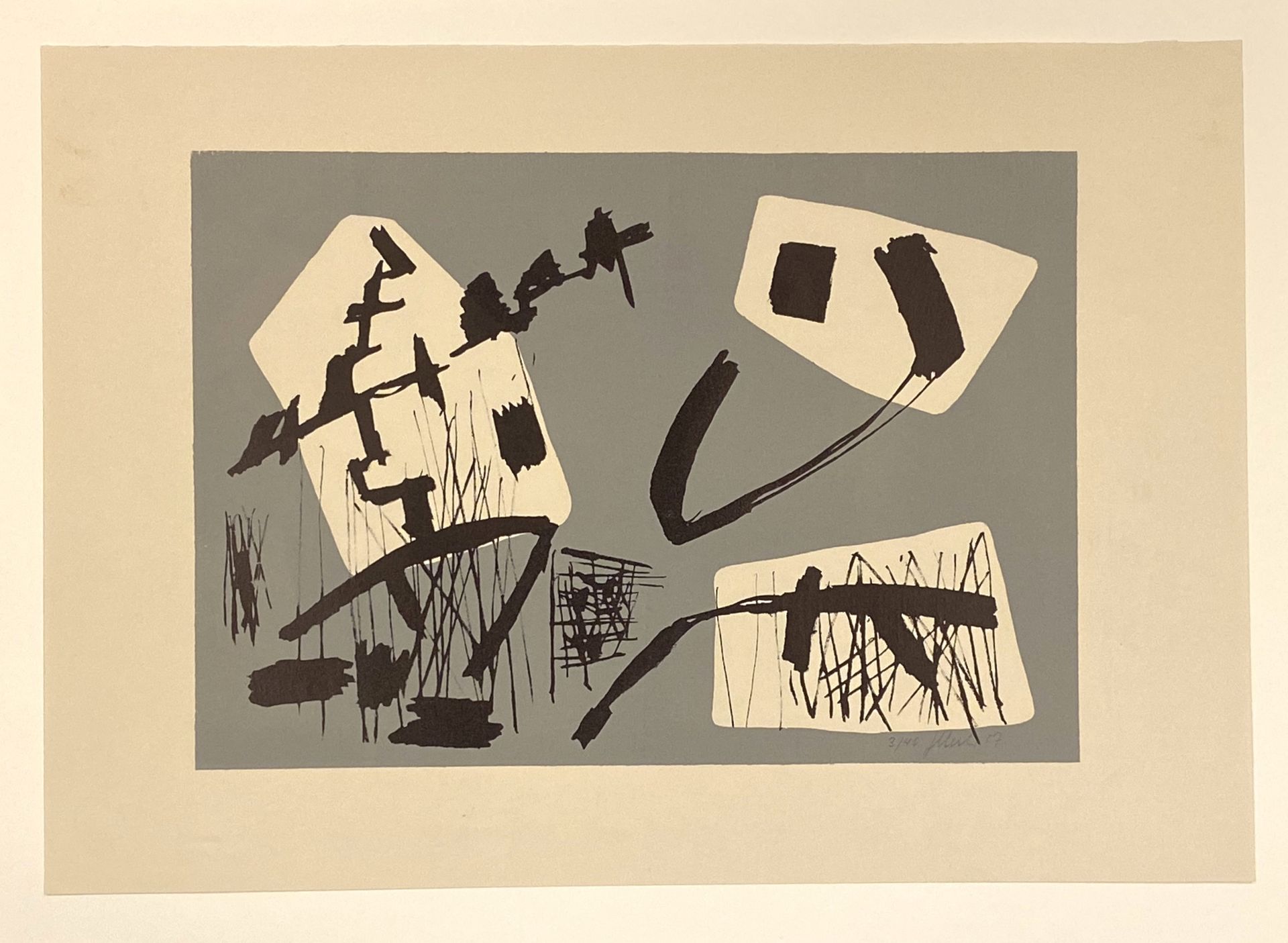 Fritz Winter, Abstrakte Komposition 1957 - Image 3 of 4