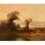 Oskar Mulley, Voralpen - Landschaft im Abendrot