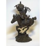 Buck Mc´Cain, Bronzeskulptur „Indianer“