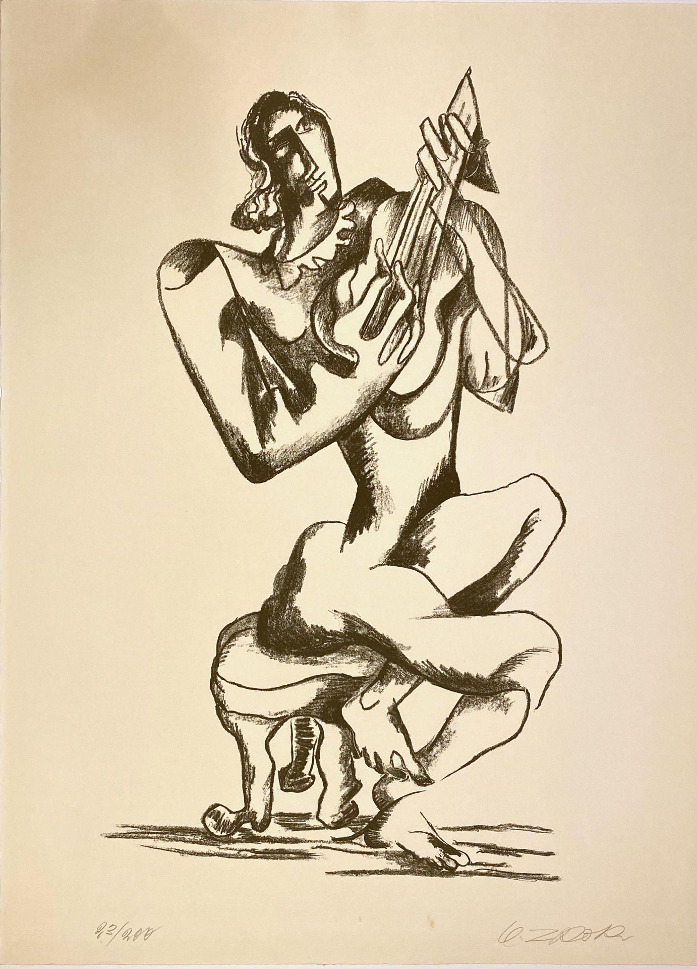 Ossip Zadkine, Le joueur de Luth (Der Lautenspieler)