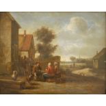 David Teniers der Ältere, Dörflicher Treffpunkt am Bauernhaus
