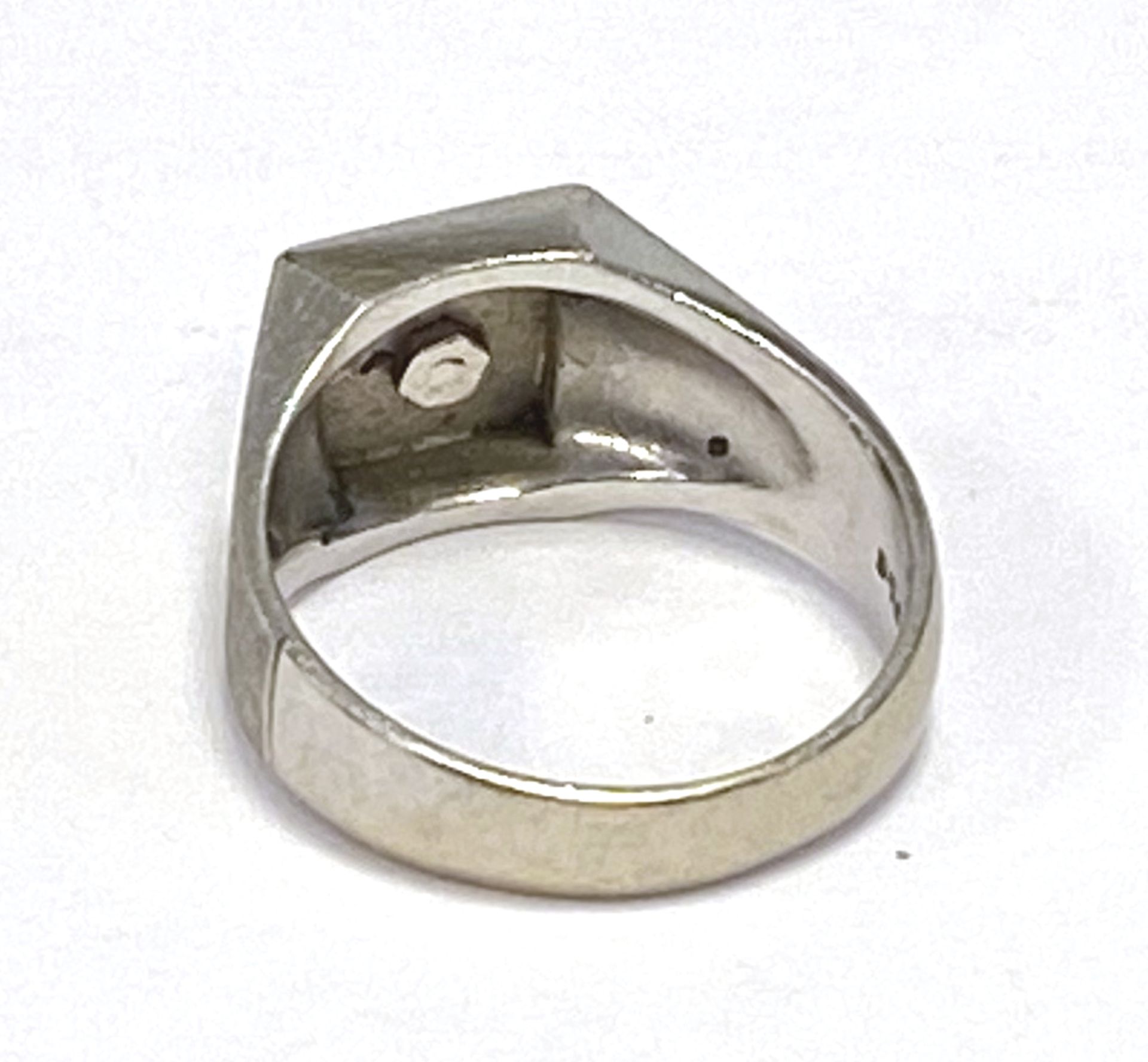 Weissgold - Ring mit Email und Diamanten - Image 2 of 2