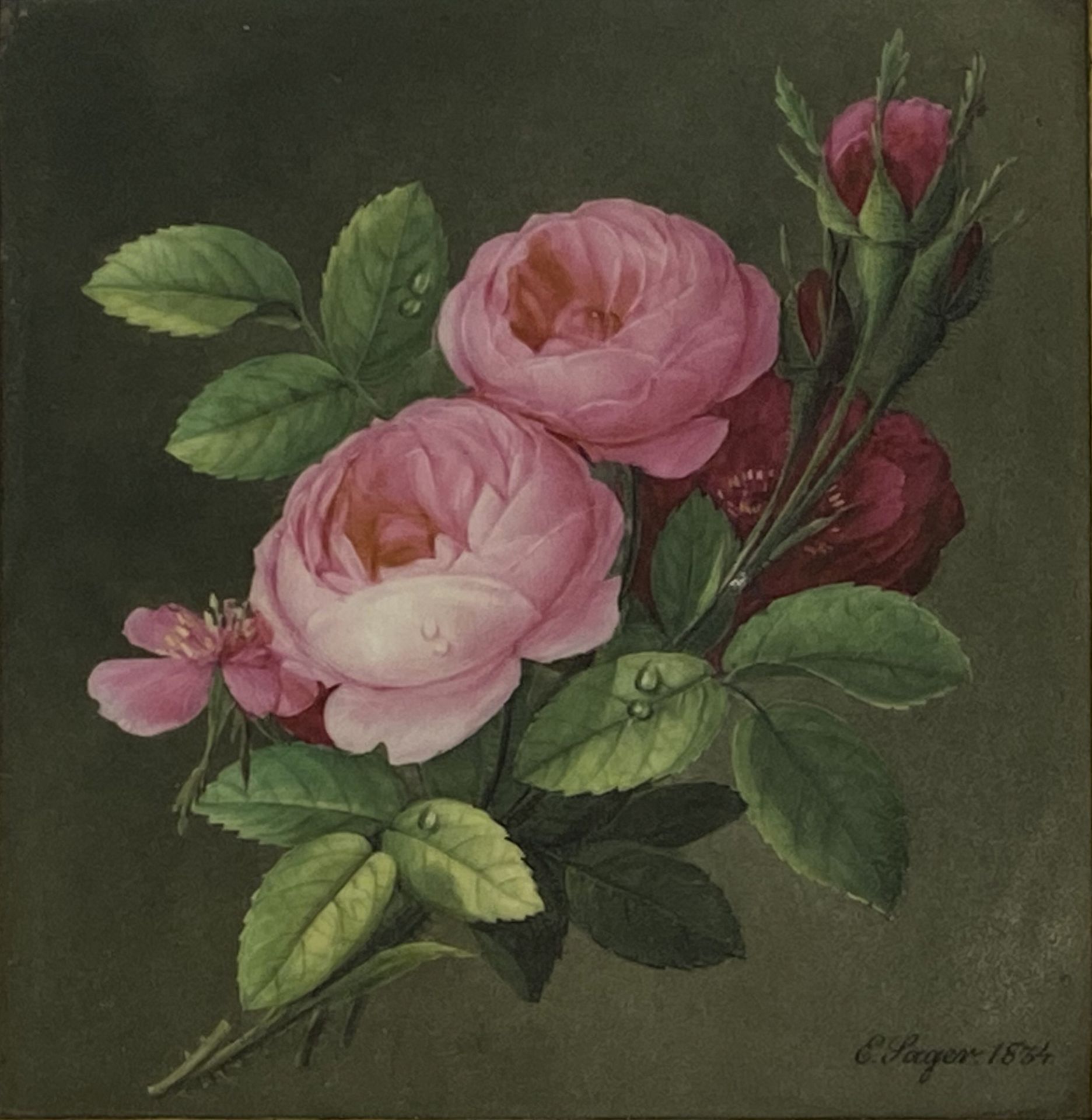 Ernst Sager, Porzellan - Gemälde 1834 - Image 2 of 4