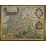 Abraham Ortelius, Kolorierter Kupferstich Belgien 1584