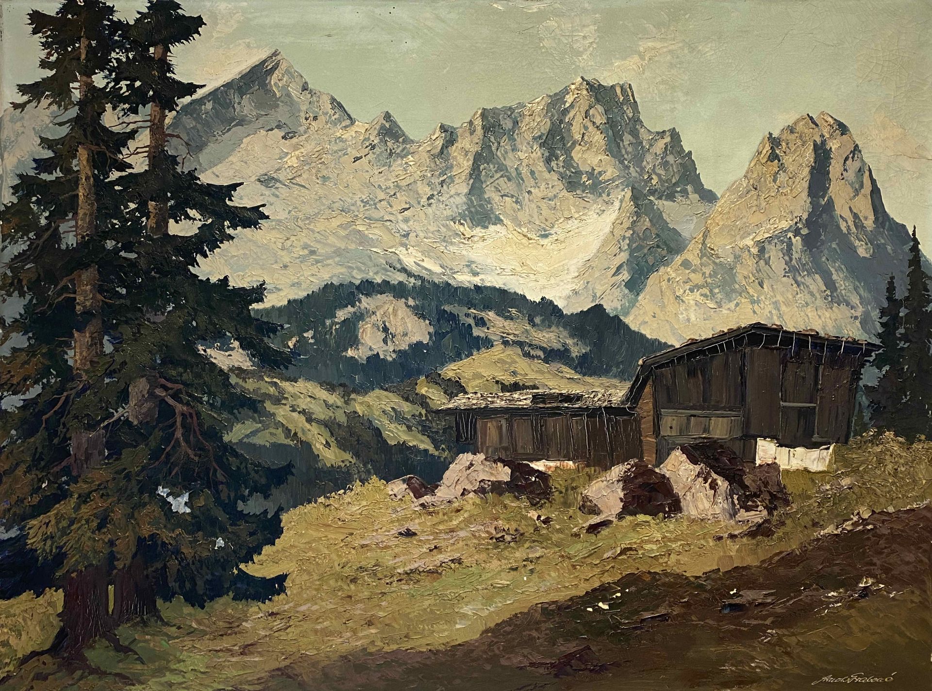 Georg  Arnold  Graboné, Blick  ins  Wettersteinmassiv