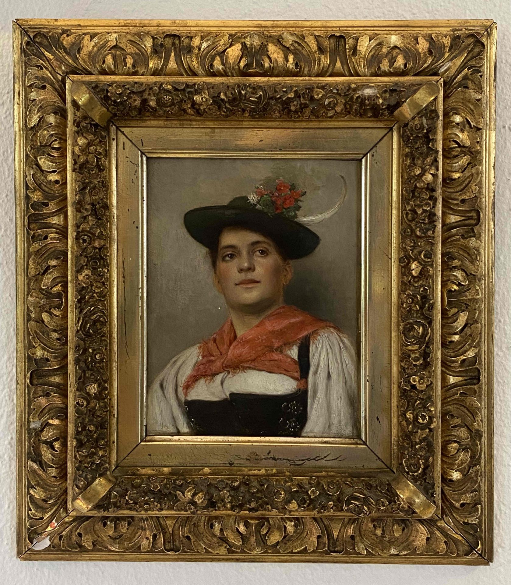 Rudolf  Epp  attr., Mädchen  in  bayerischer  Tracht - Bild 2 aus 4