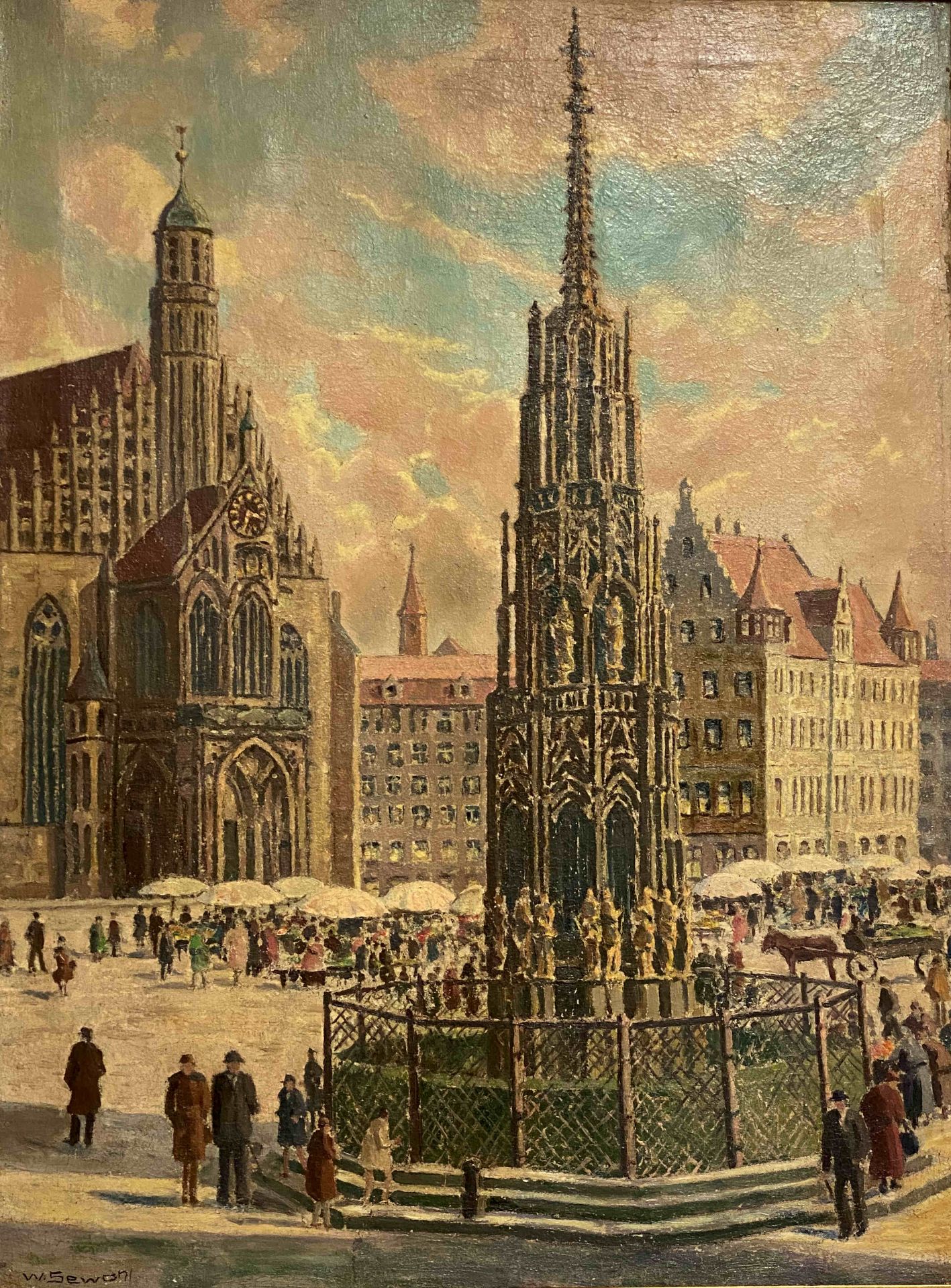 Waldemar Sewohl, Der Schöne Brunnen am Hauptmarkt in Nürnberg