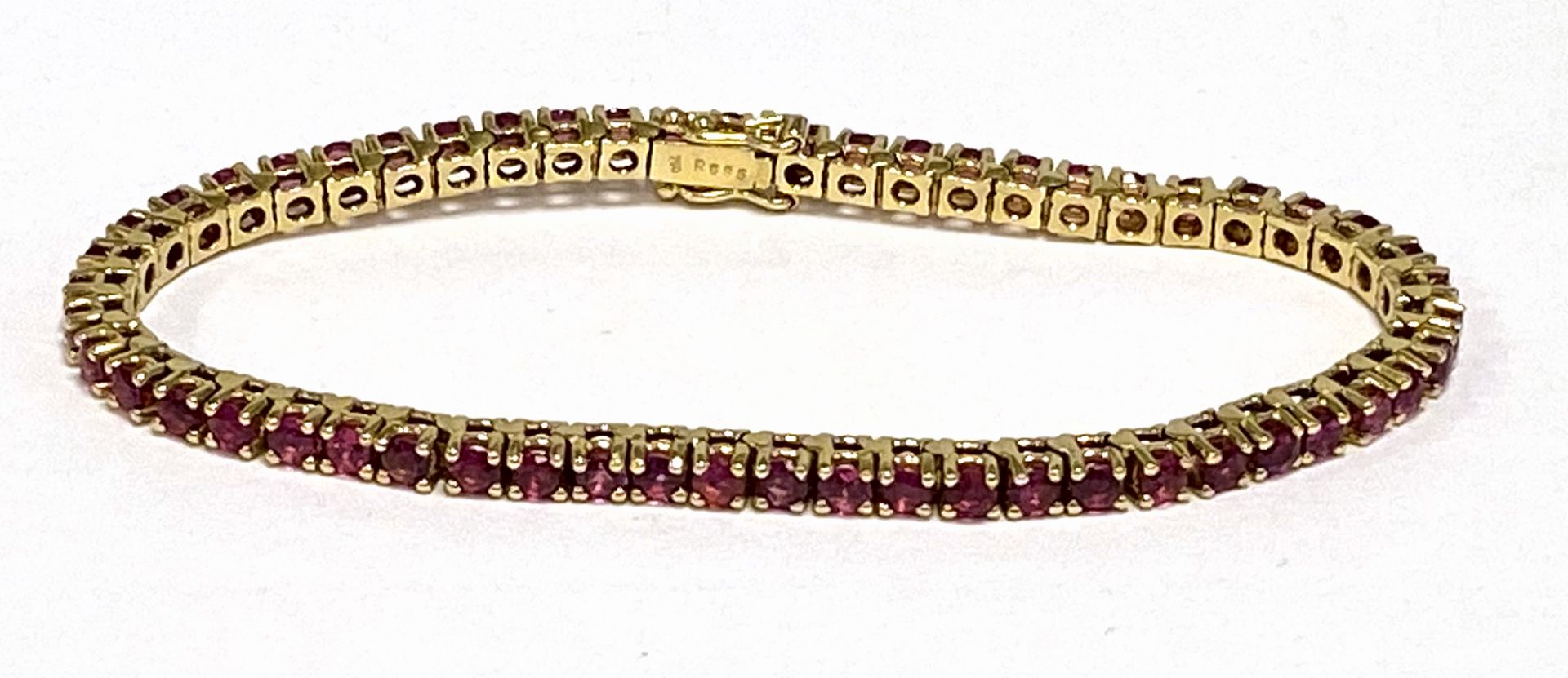 Gelbgold - Armband mit 53 Rubinen