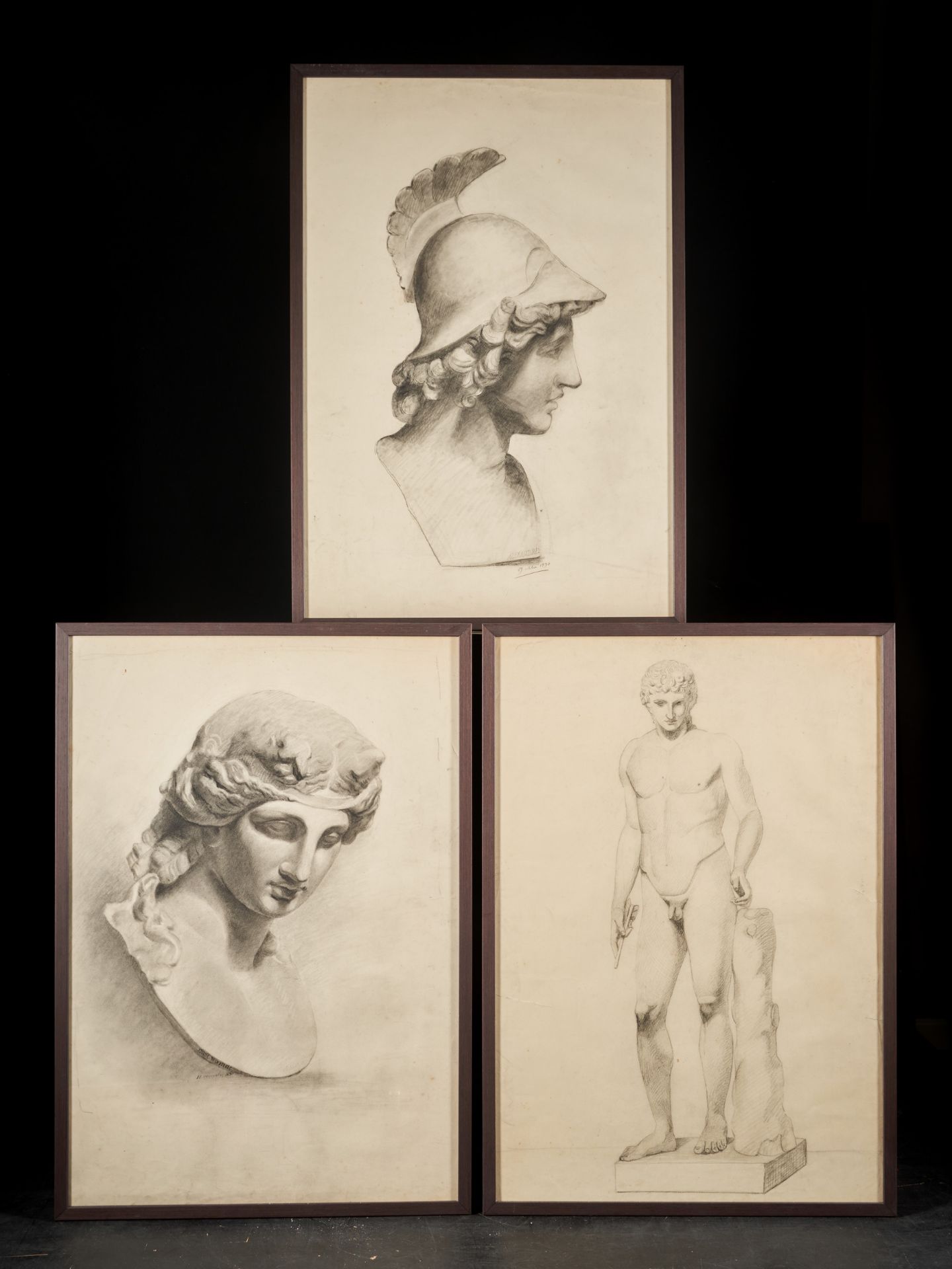 Three 19th C drawings