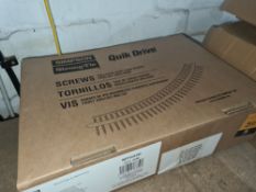 Case of Simpson StrongTie quik drive collated screws, wood fibre to steel, product code MTH32E,