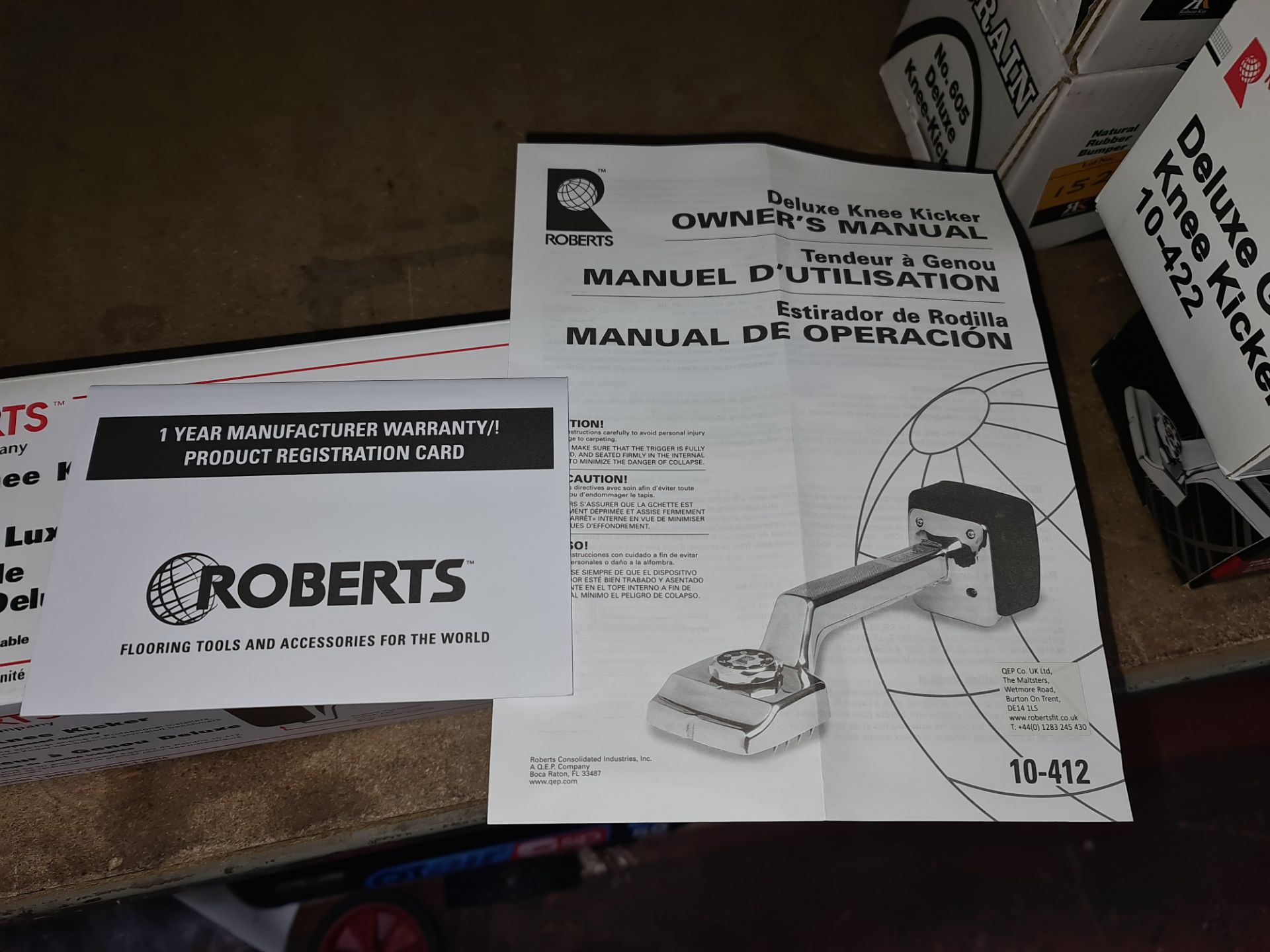 Roberts deluxe duty knee kicker, product code 10-412BKLots 31 - 328 comprise the total assets of a - Image 7 of 8