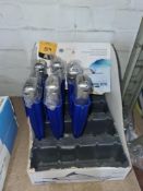 6 off Blue Marlin Delphin 2000 knives in silver metal finish (handles only, no blades) - all