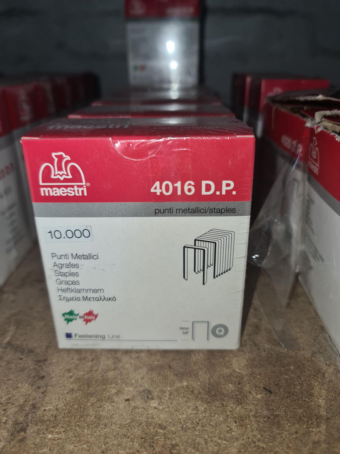 11 boxes of Maestri 4016 DP staples, each box containing 10,000 staplesLots 31 - 328 comprise the - Image 3 of 3