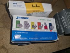 3 boxes of Janser spare bladesLots 31 - 328 comprise the total assets of a flooring tool online
