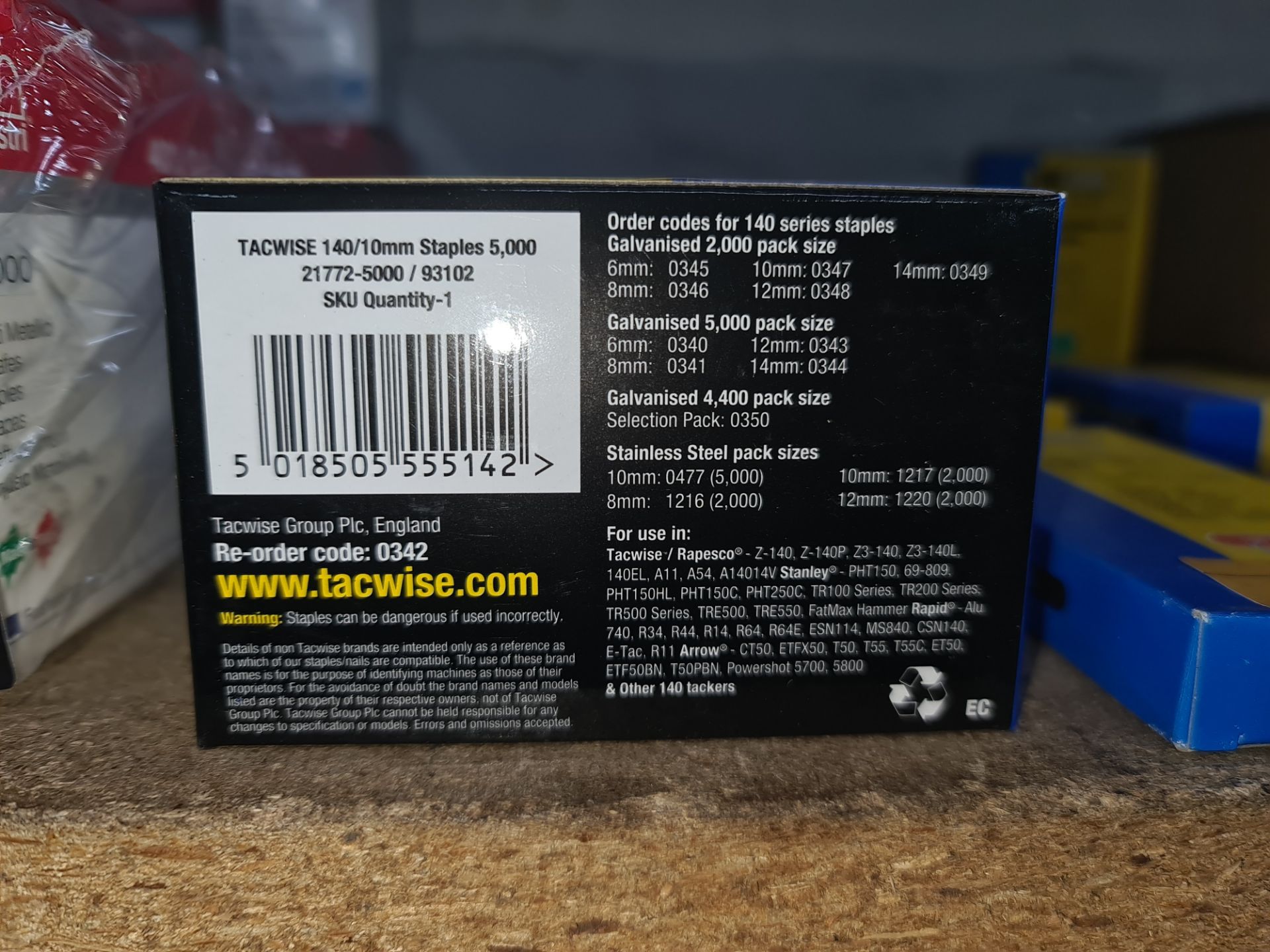 8 boxes of TACWISE 140/10mm 3/8"staples, each box containing 5,000 galvanised 140 series staples, - Image 3 of 3