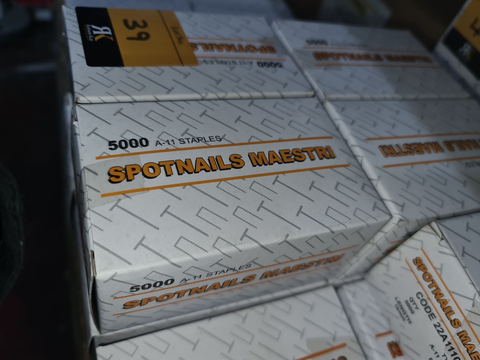 17 boxes of Maestri Spotnails, each box containing 5,000 type A-11.C 10mm staples. Product code - Image 2 of 3