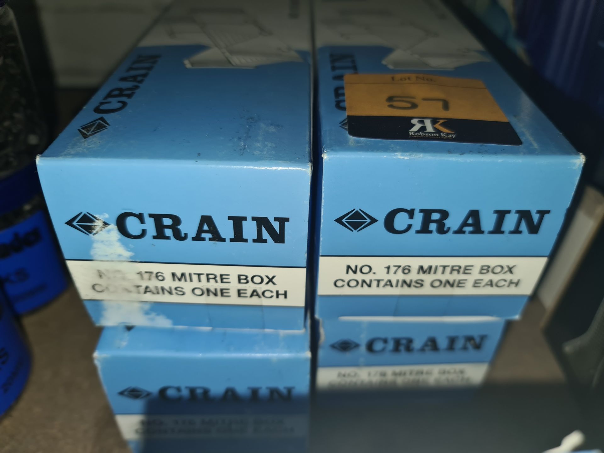 4 off Crain number 176 mitre boxesLots 31 - 328 comprise the total assets of a flooring tool - Image 2 of 3