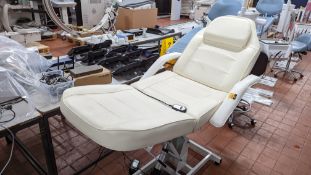 Electrically adjustable patient bed with hand-held controller