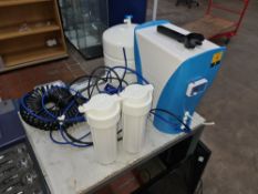 Eschmann water purifying system including tank, filters, cables, monitors, etc.