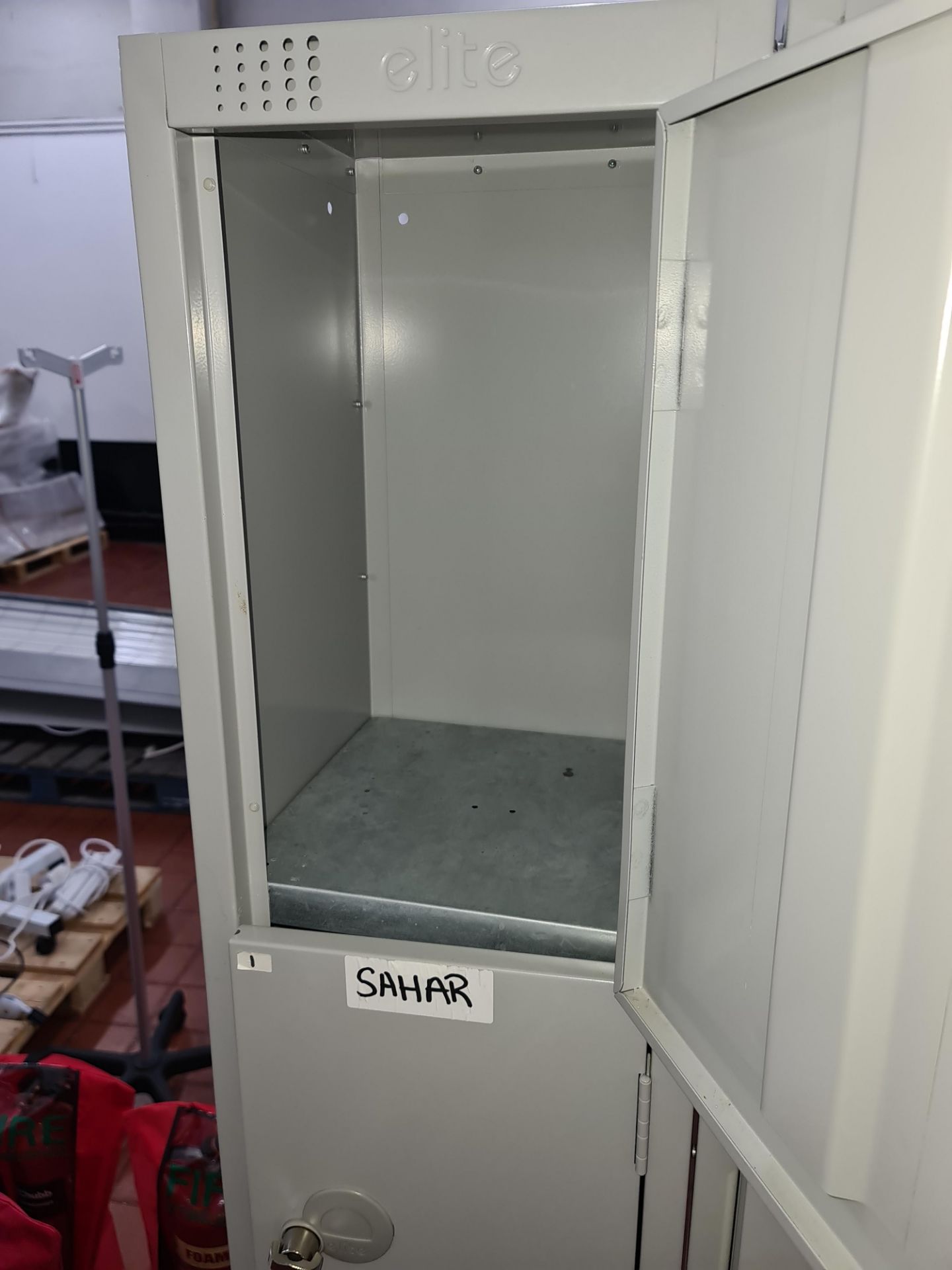 Staff locker system comprising 8 lockers in total NB. These lockers require the use of padlocks (not - Image 3 of 3