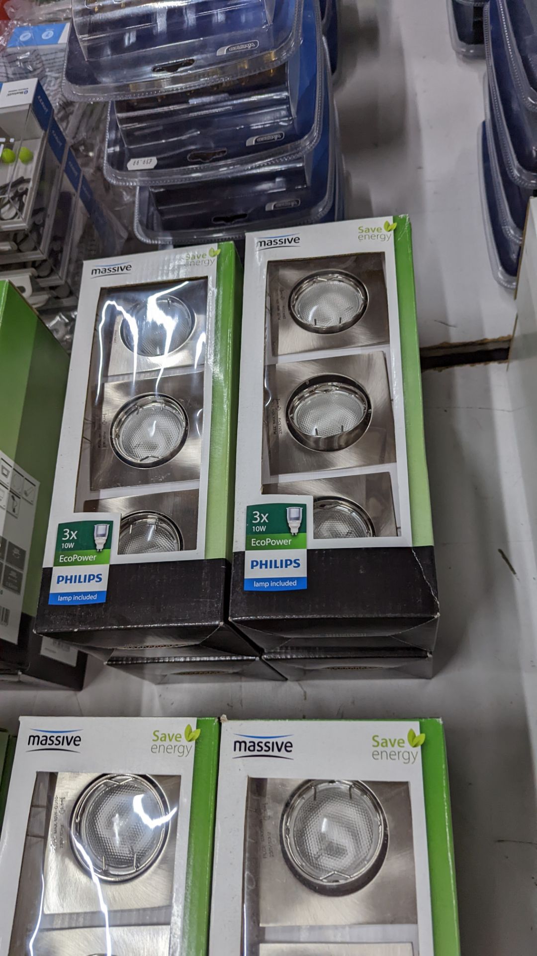 10 off Philips 3x10w Eco Power brushed chrome LED spotlights - this lot consists of 10 boxes which e - Image 5 of 5