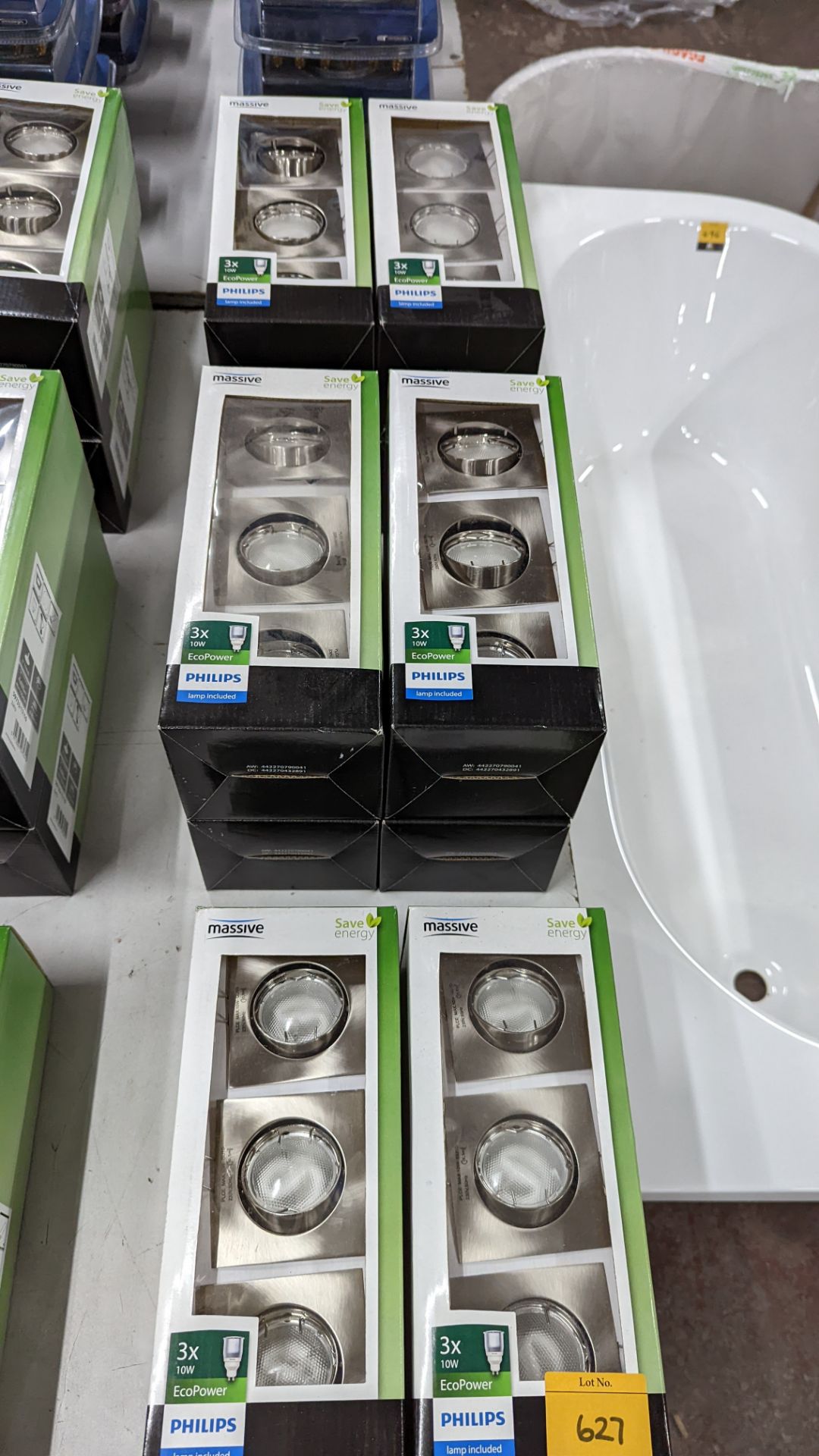10 off Philips 3x10w Eco Power brushed chrome LED spotlights - this lot consists of 10 boxes which e - Image 2 of 5