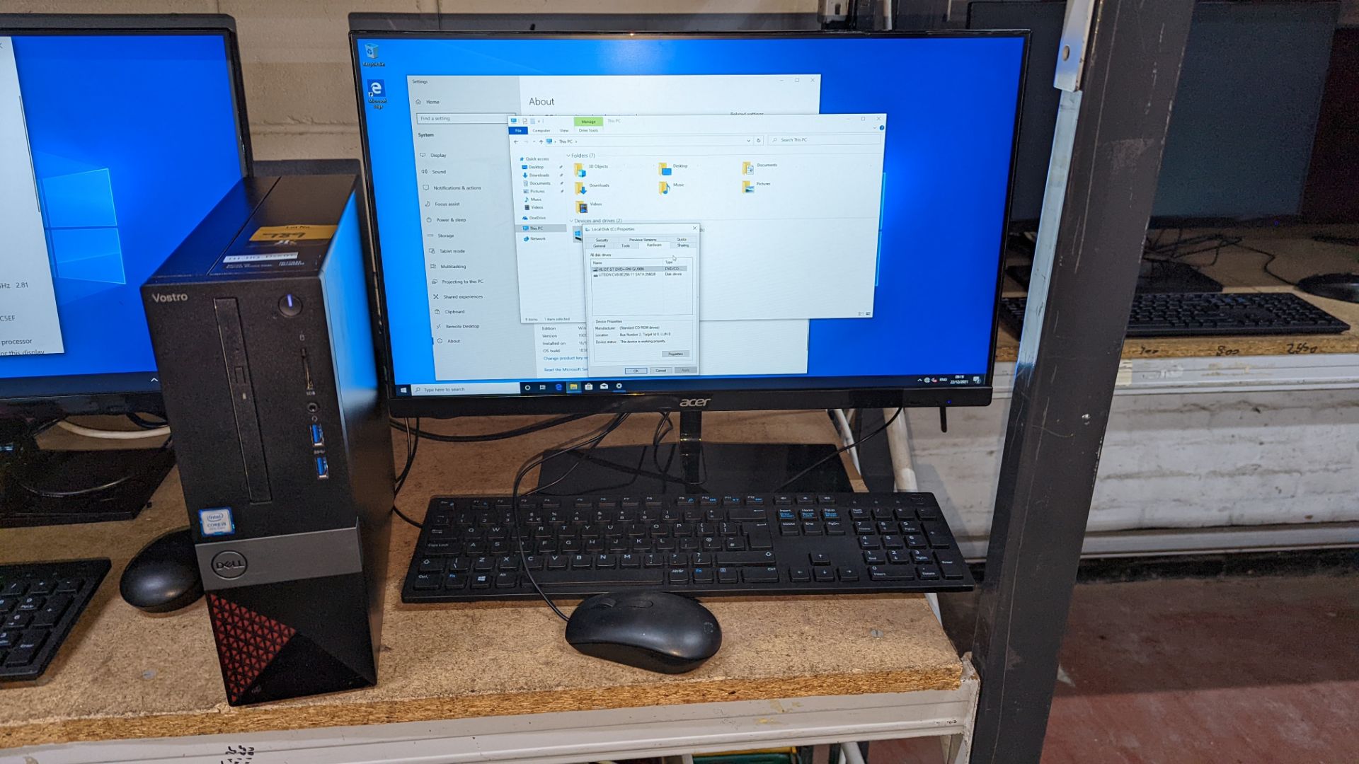 Dell Vostro compact Intel Core i5 mini tower computer including keyboard, mouse & monitor. Core i5- - Image 2 of 7