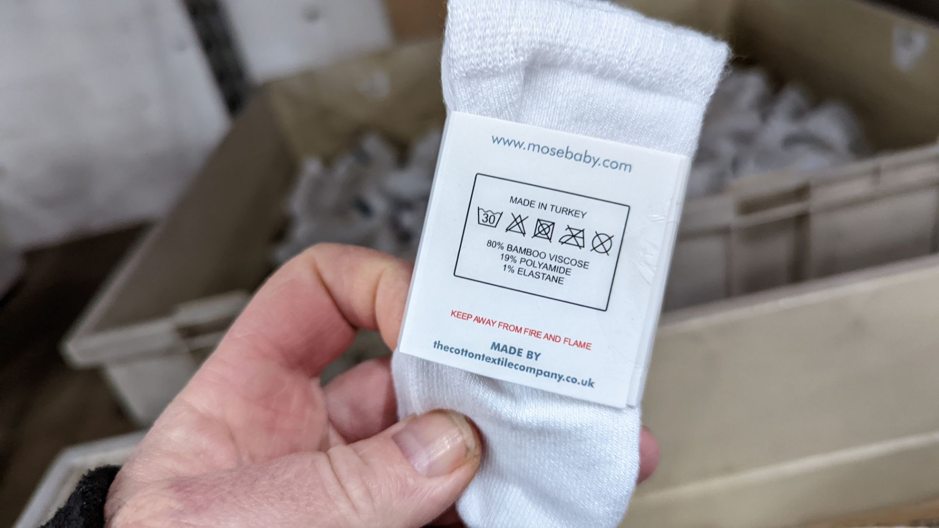 50 off Mosé Baby white sock three packs. Each pack consists of 3 pairs of white socks suitable for - Image 4 of 5