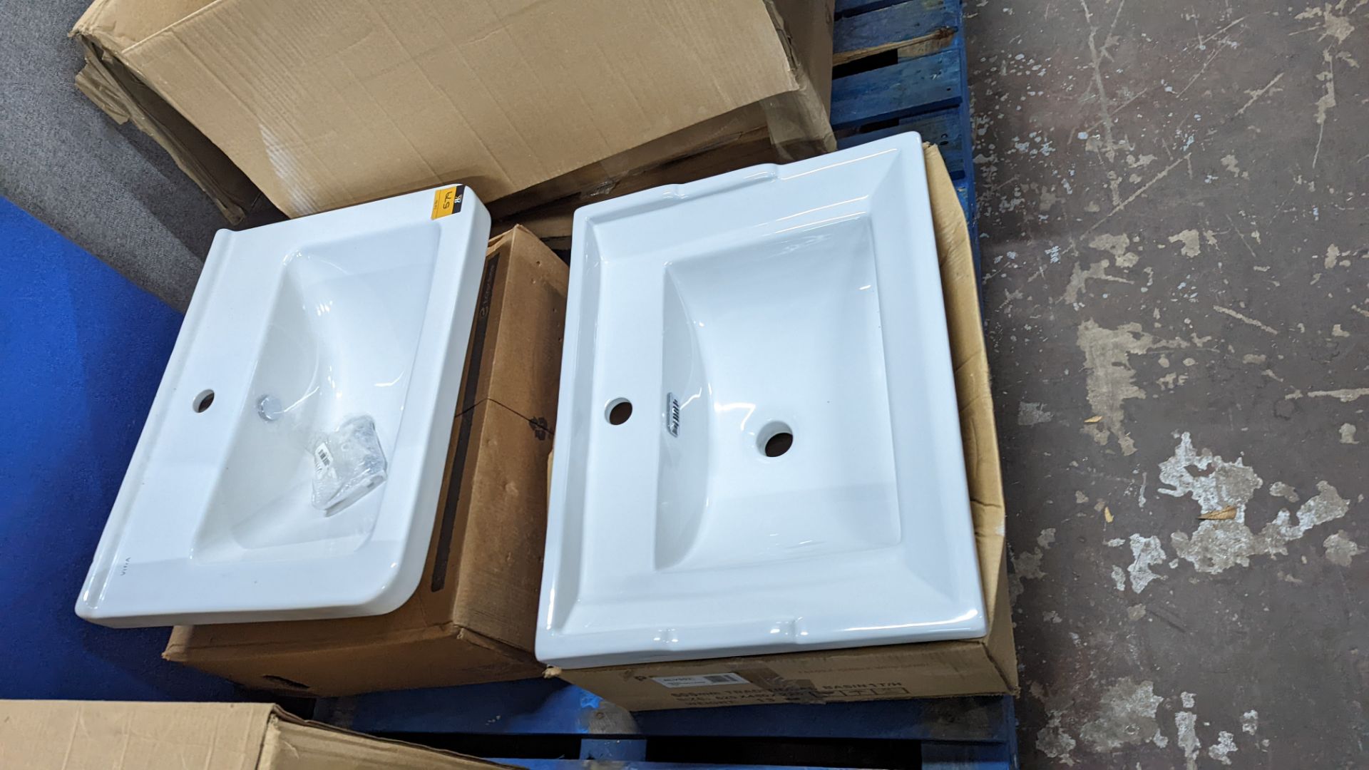 Pair of assorted white basins - Image 7 of 7