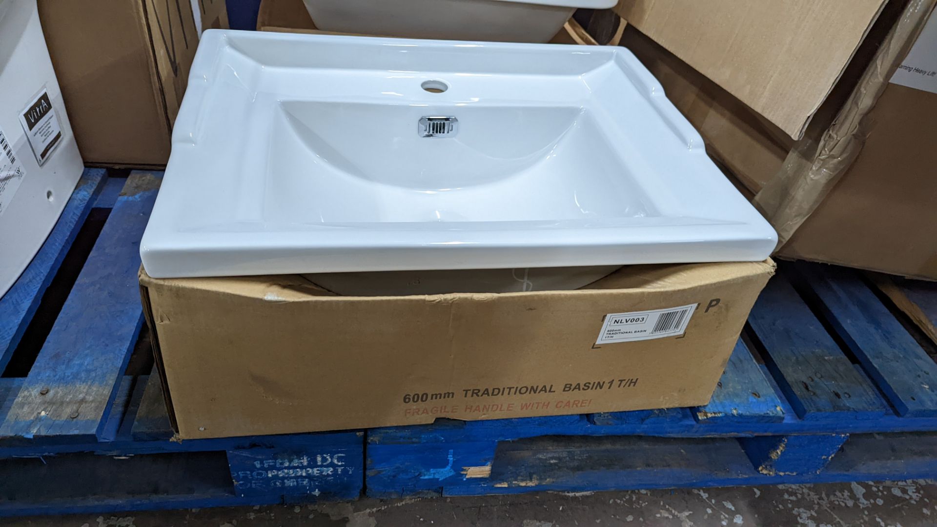 Pair of assorted white basins - Image 4 of 7