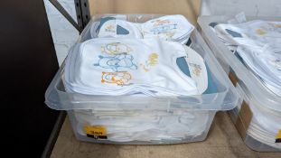 55 off Mosé Baby bibs twin packs. Retail price £10 per twin pack. Each twin pack comprises one pla