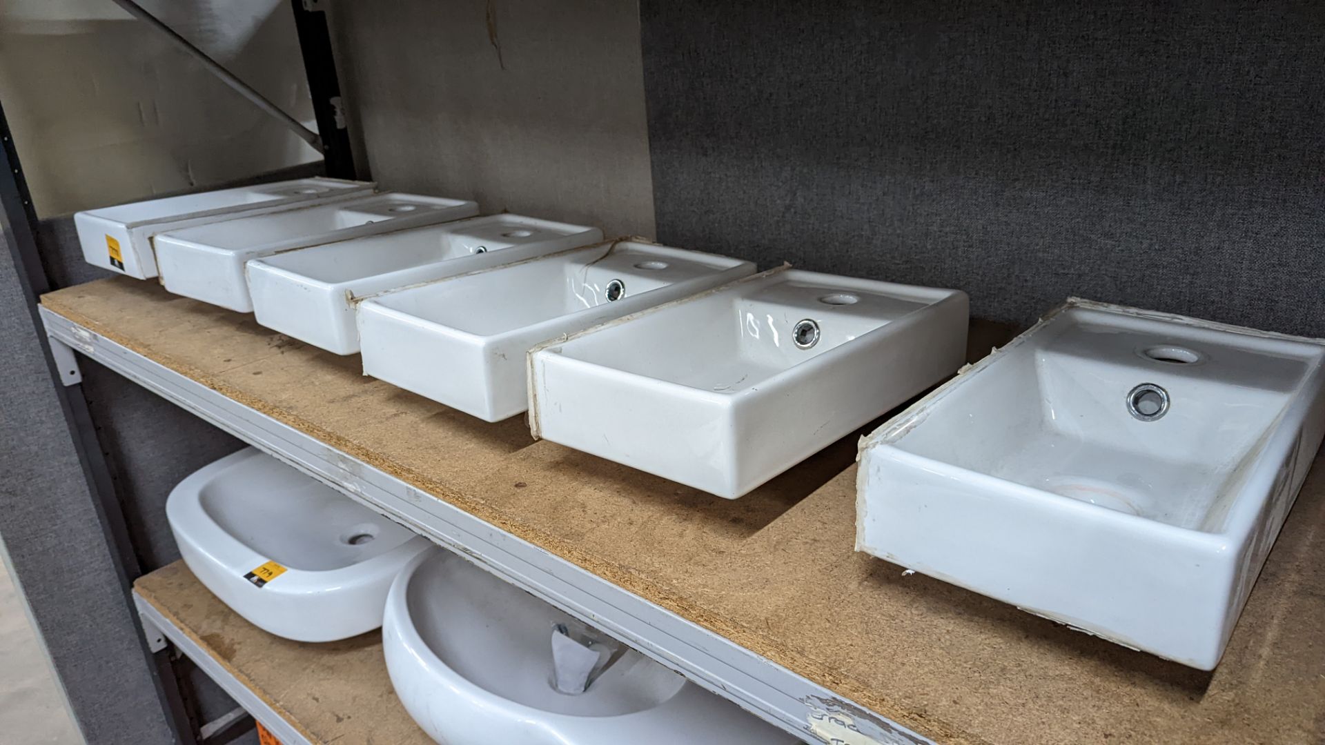 6 off compact rectangular handwashing basins - Image 6 of 6