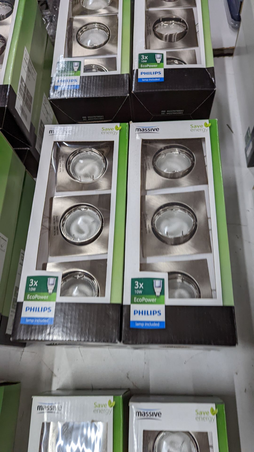 10 off Philips 3x10w Eco Power brushed chrome LED spotlights - this lot consists of 10 boxes which e - Image 4 of 5
