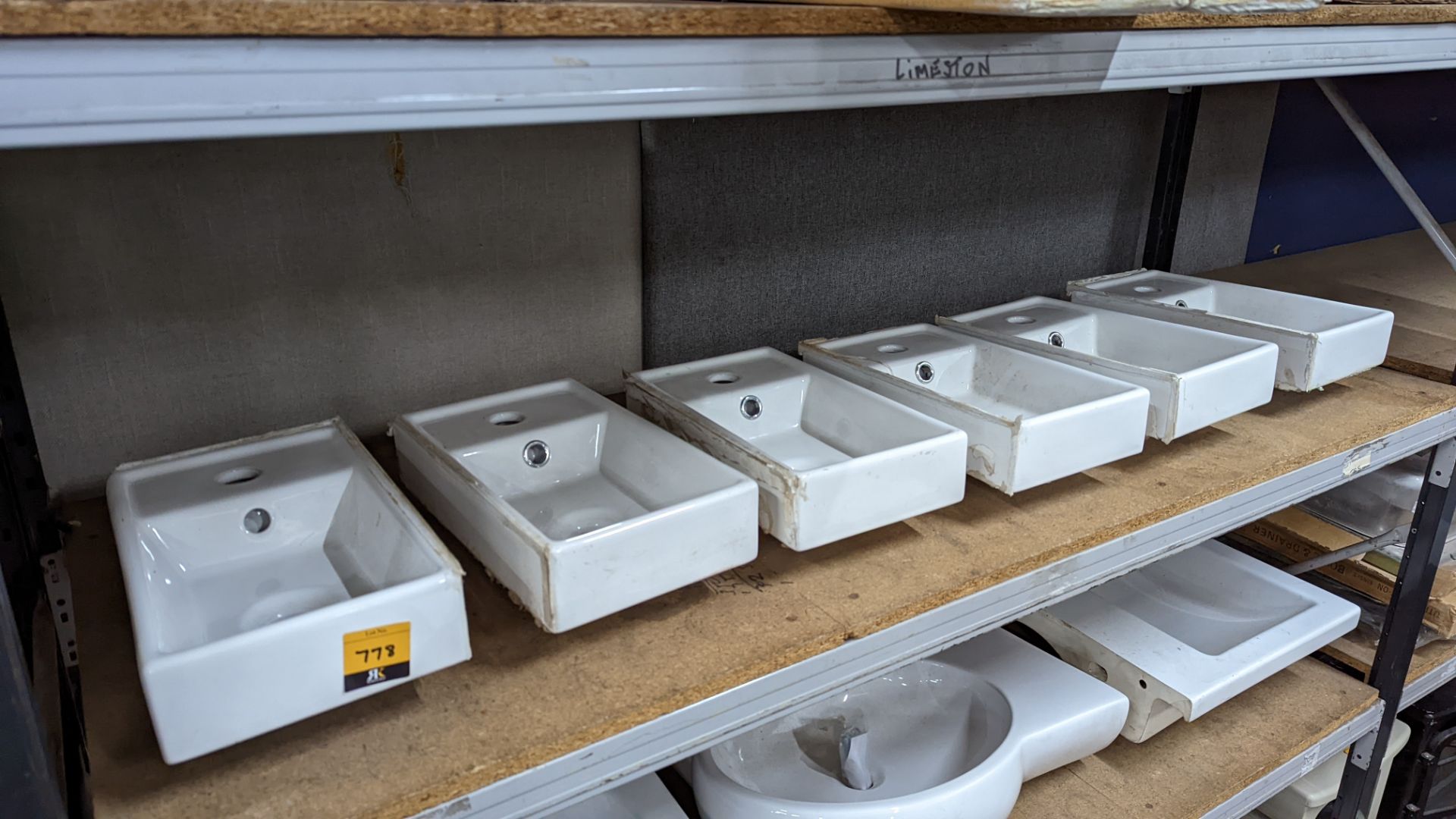 6 off compact rectangular handwashing basins - Image 2 of 6